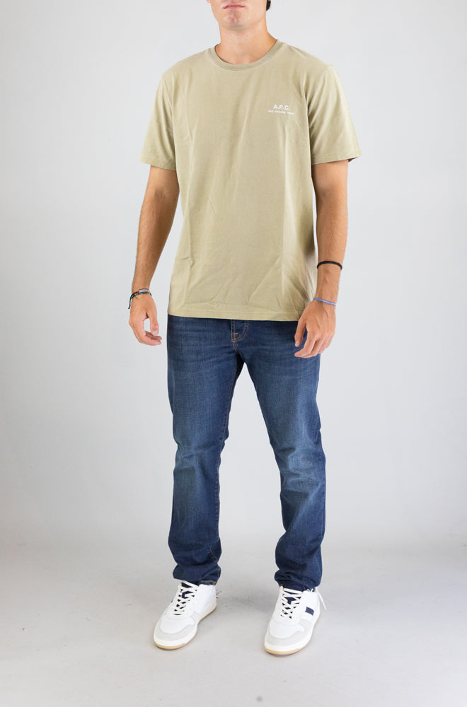 T-Shirt Apc Kaki Clair da Uomo cohbas m26478 gots