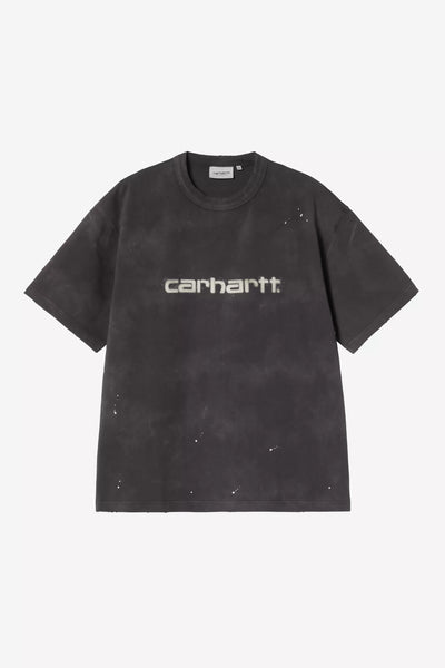 T-Shirt Carhartt Wip Black Destroy Wash Splatter da Uomo i036853 painter