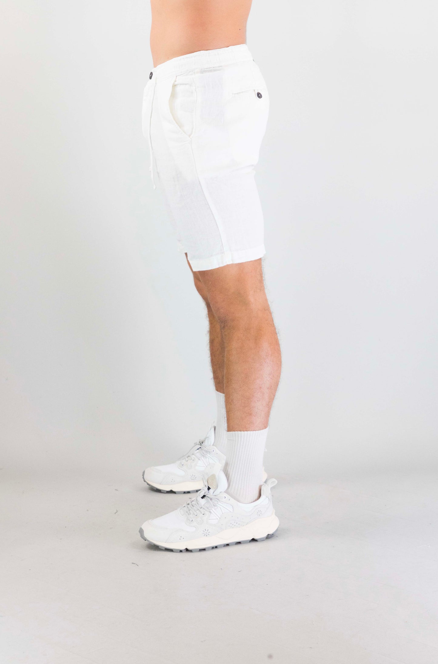 Pantalone Roy Roger’S Heavy Linen Dyed White da Uomo rru90302p4230569
