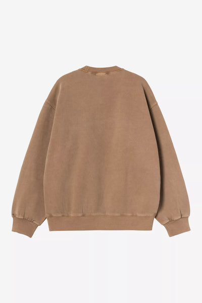 Felpa Carhartt Wip Brown Garmen Dyed da Uomo i029522 vista