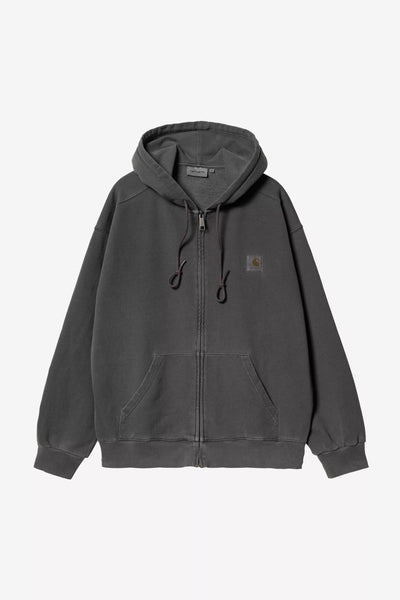 Felpa Carhartt Wip Black Dyed i033064 hooded nelson jacket
