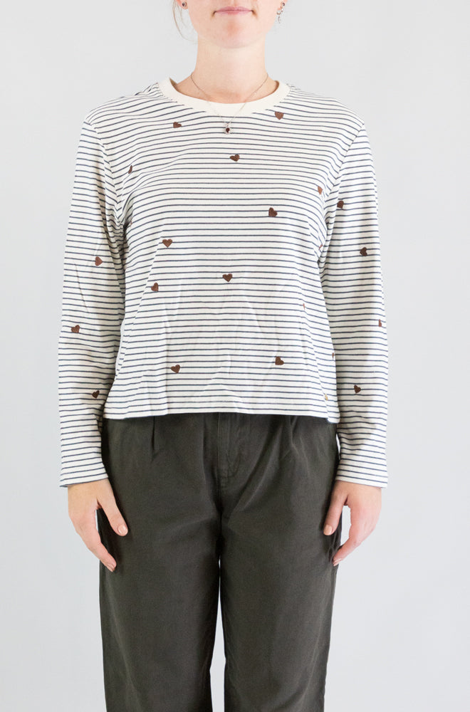 T-Shirt Des Petits Hauts Coeur Cognac da Donna josephine