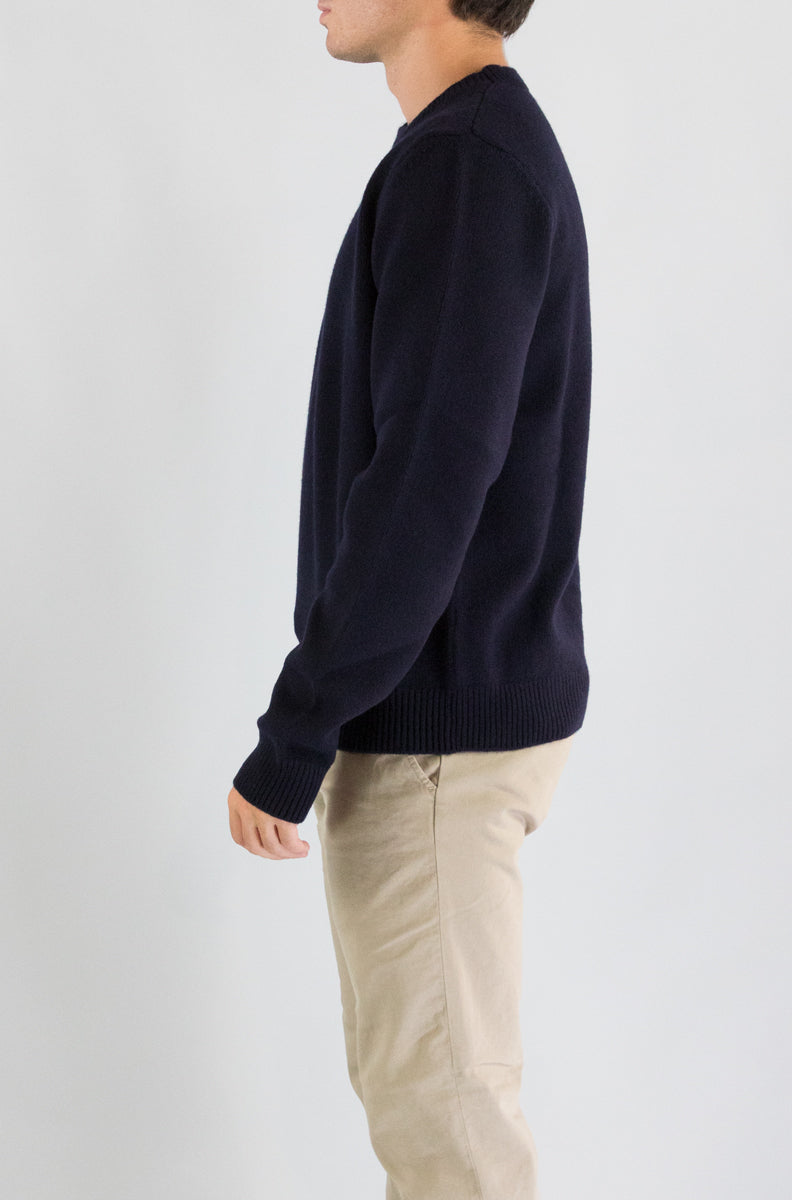 Maglia Apc Dark Navy da Uomo woasw h22020 cardigan kevin