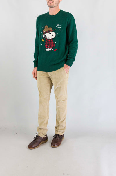Maglia Mc2 Saint Barth Snoopy Snow Jacket da Uomo heron