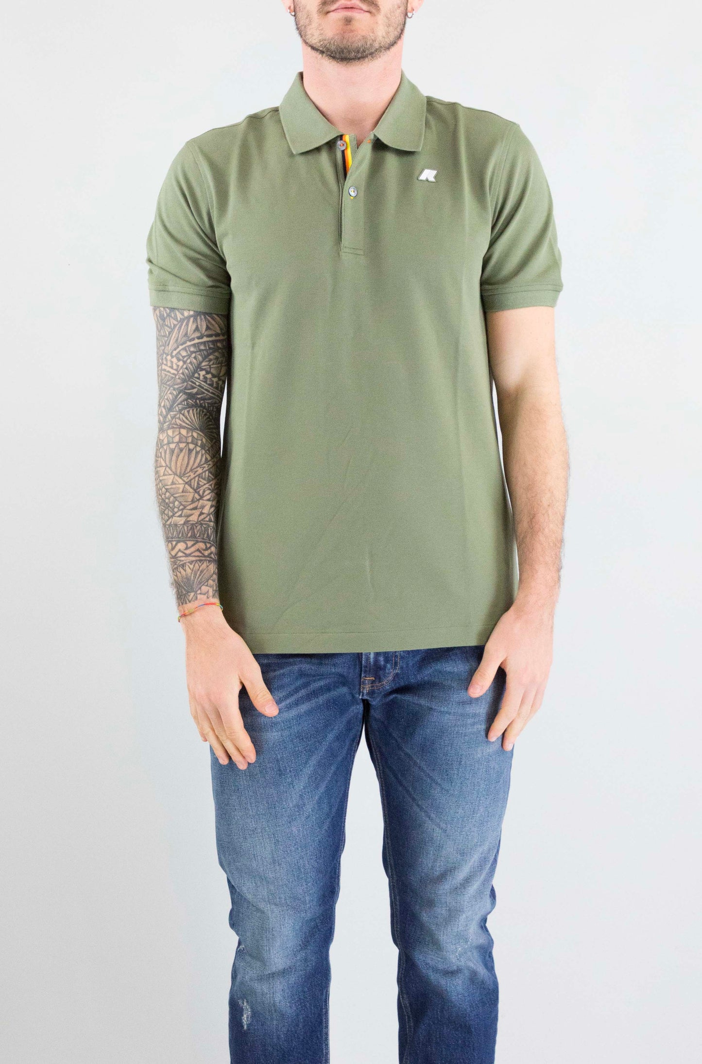 Polo Kway V15 Green Lichen da Uomo k1125cw vinnie piquet