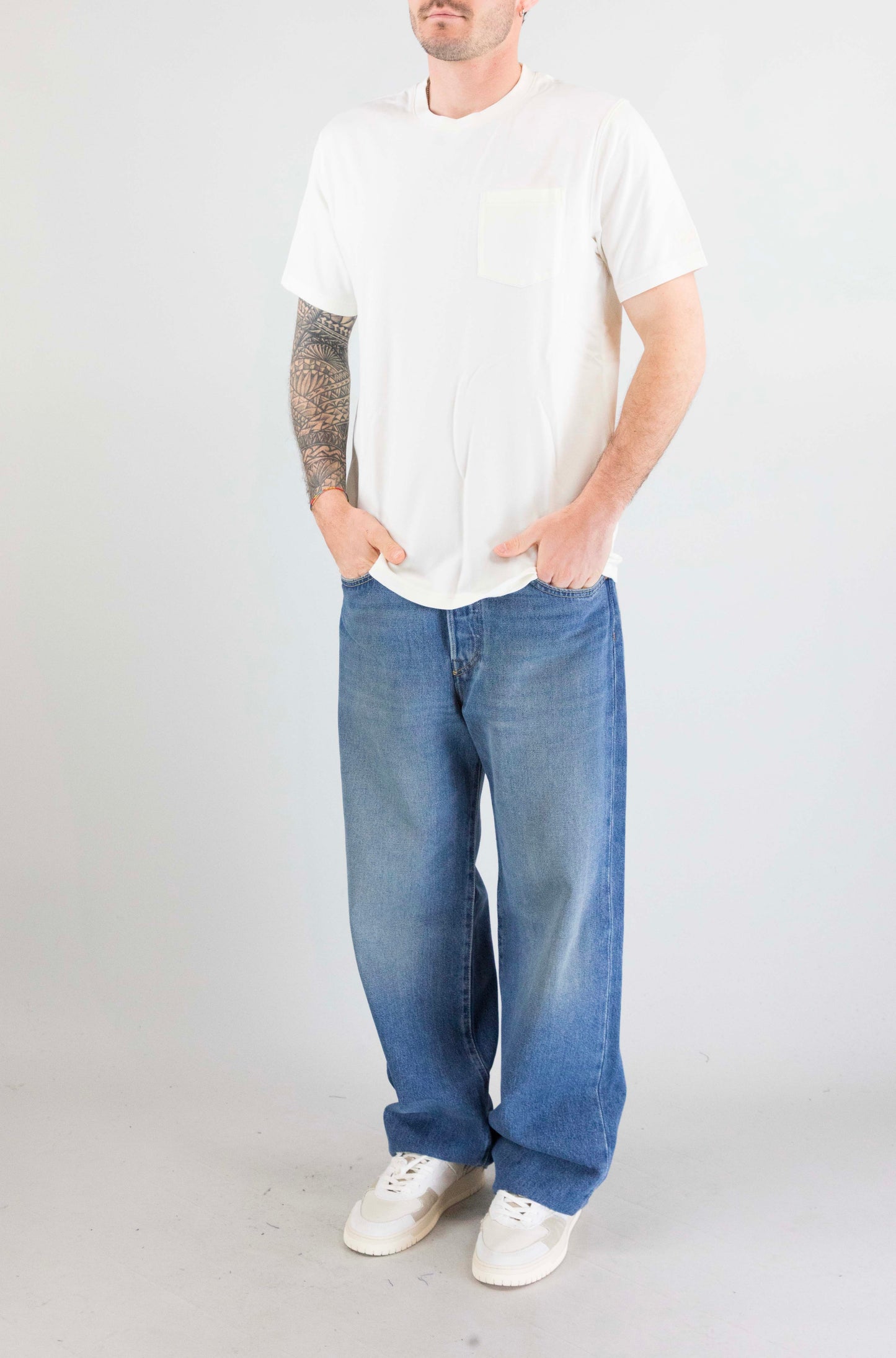 T-Shirt Mc2 Saint Barth 10l Cream da Uomo bakewell