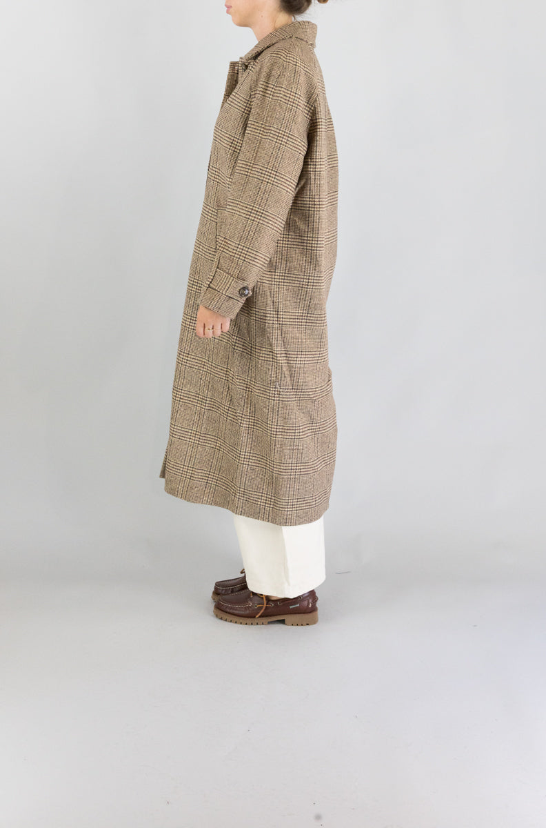 Cappotto Jc Sophie Brown Check da Donna p5135 panna