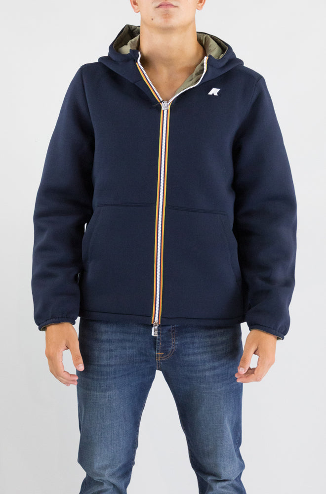 Felpa Kway D0c Blue Green da Uomo k8142yw jack spacer nylon double