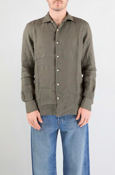 Camicia Mc2 Saint Barth Kombu Green da Uomo pamplona