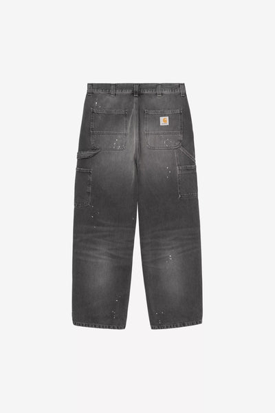 Pantalone Carhartt Wip blue Destroy Wash Splatter da Uomo i037031 single knee