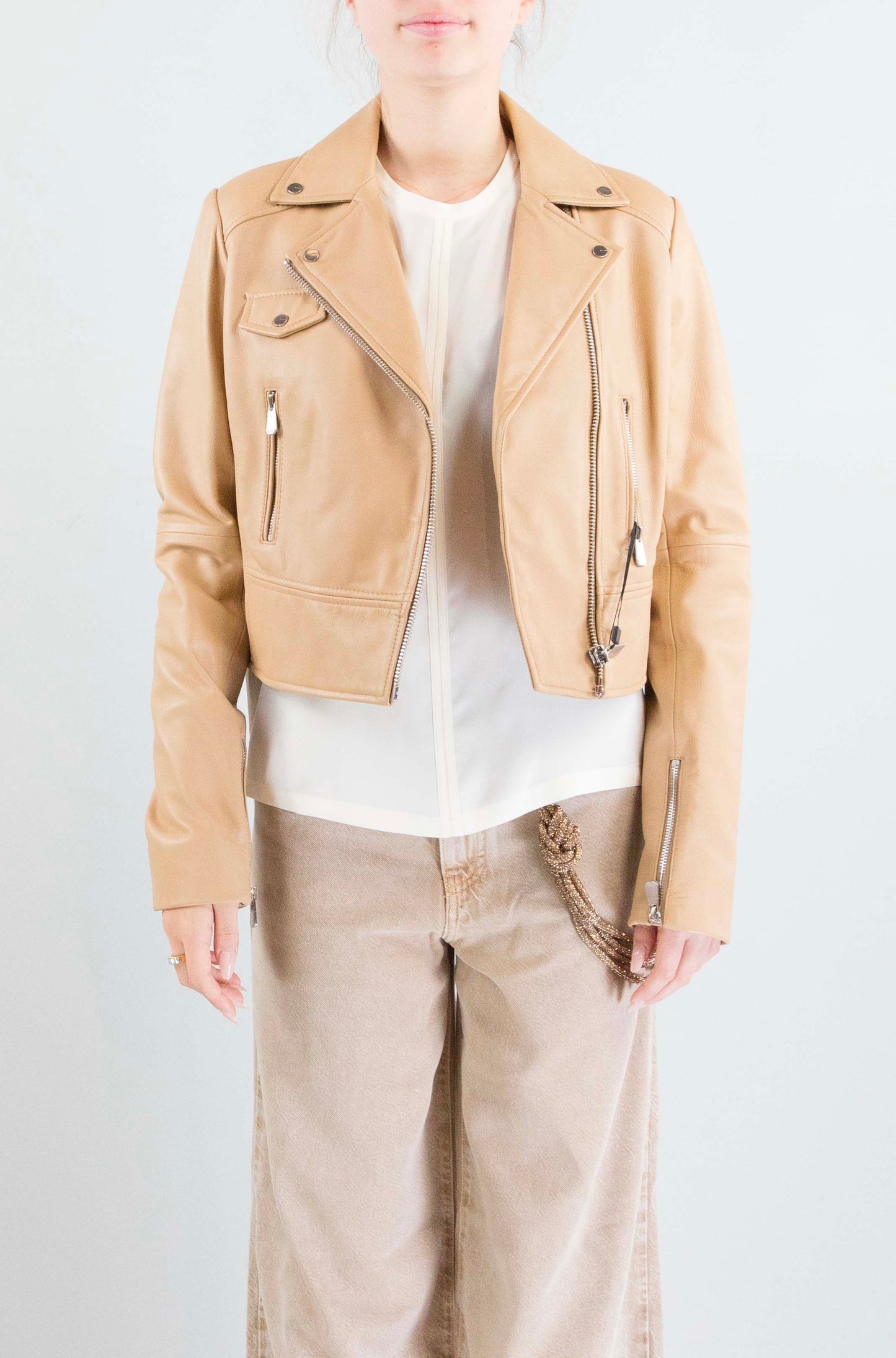 Giubbotto Pinko Beige da Donna new sensible nappa