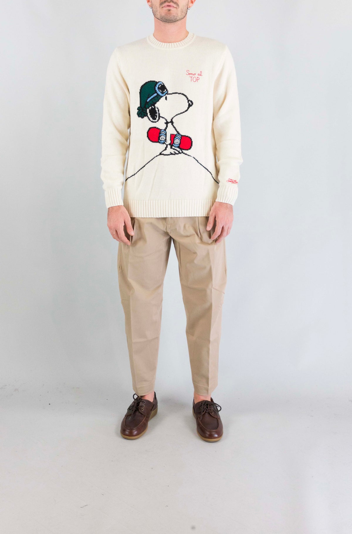 Maglia Mc2 Saint Barth 0334m Snoopy Boarder da Uomo bombardino light