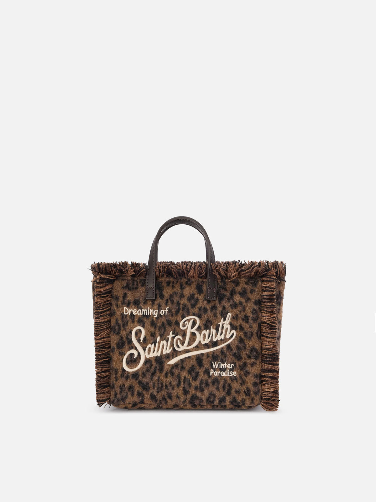 Borsa Mc2 Saint Barth 212 Dark Leopard da Donna vanity mini felt n