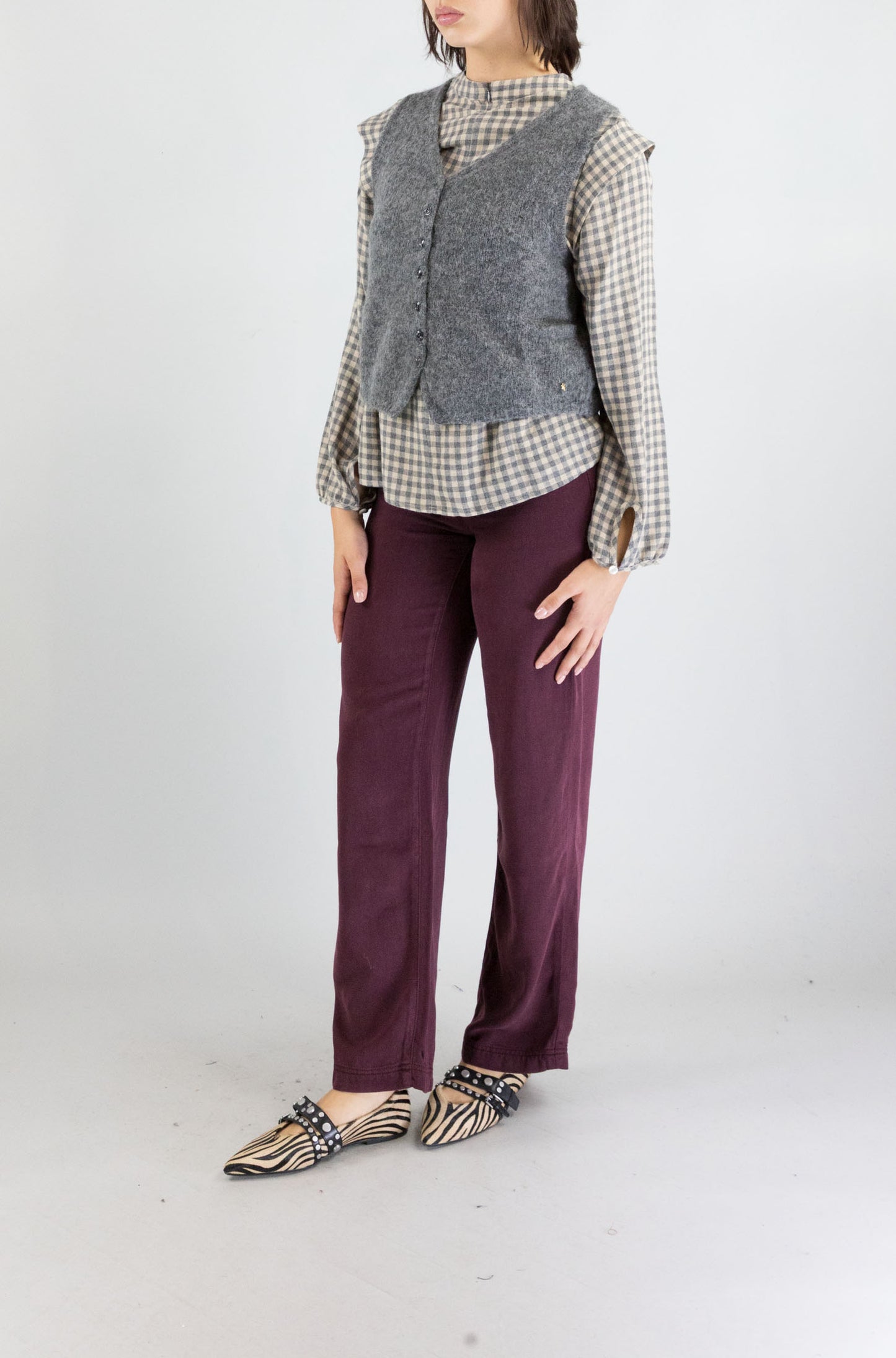 Gilet Des Petits Hauts Antracite da Donna angelo