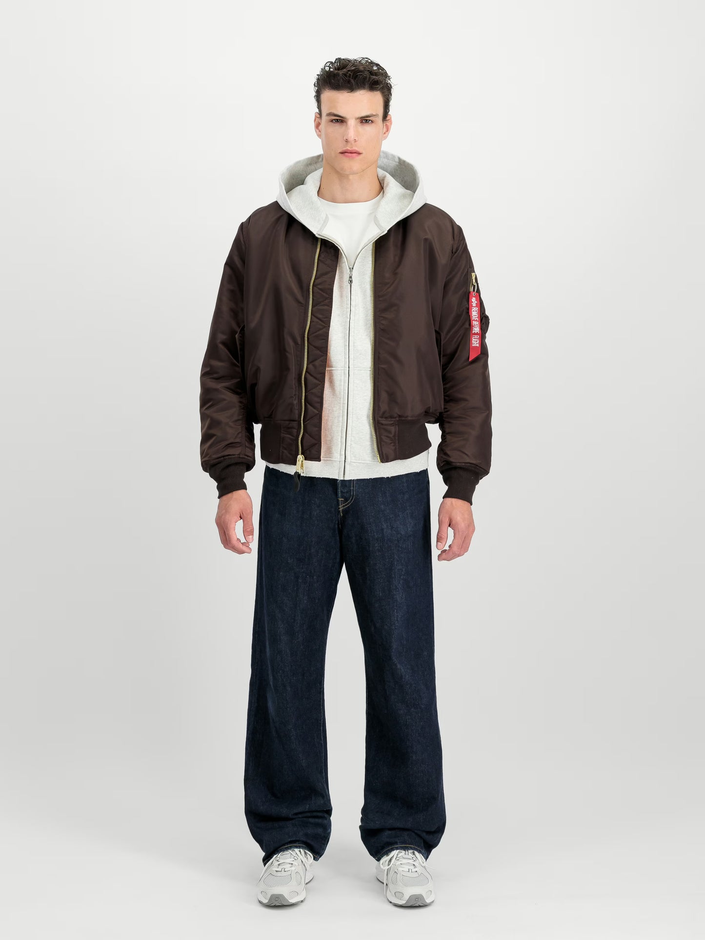 Giubbotto Alpha Industries Hunter Brown da Uomo 100101 ma1 heritage