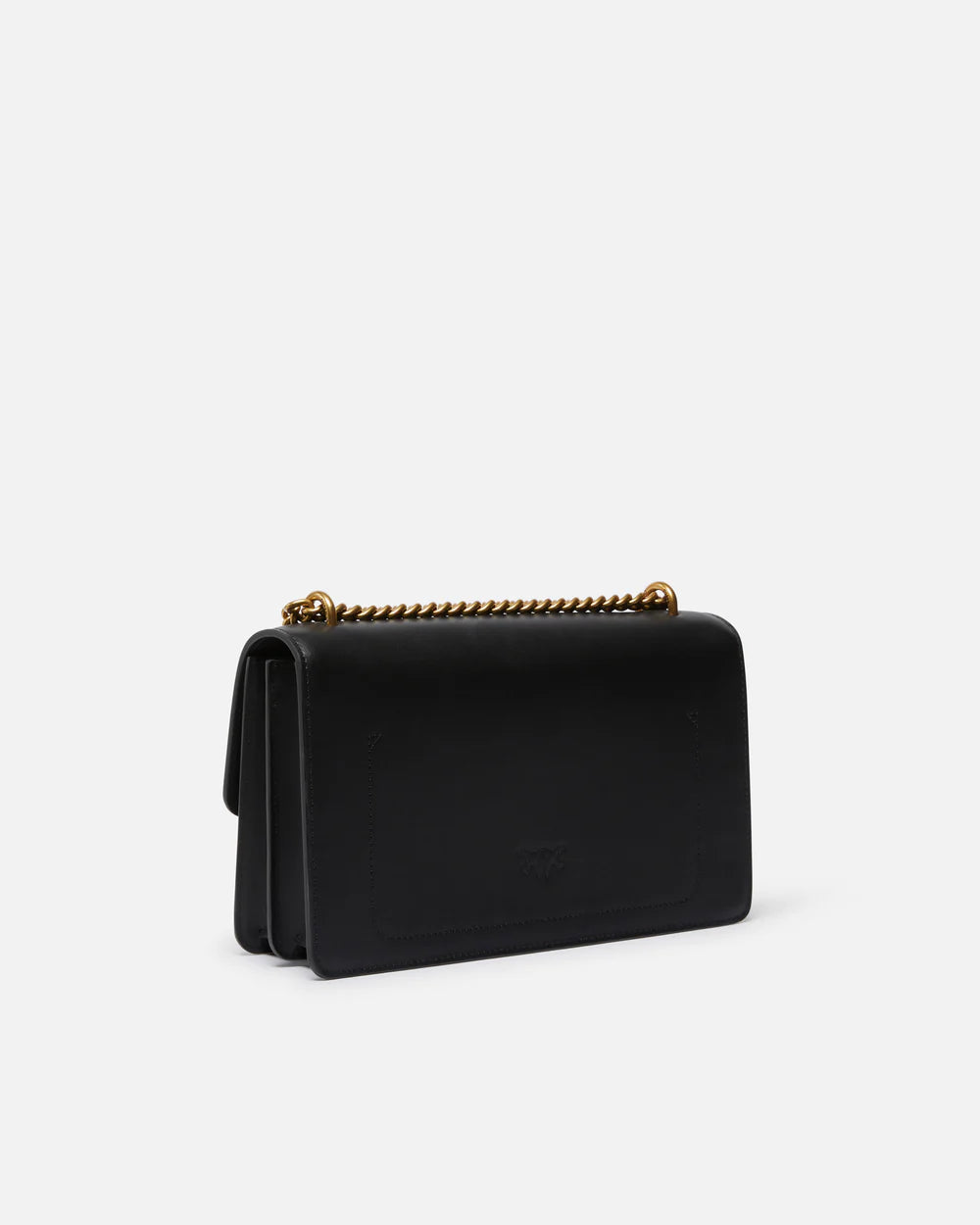 Borsa Pinko Nero Gold da Donna love one classic dc vitello seta