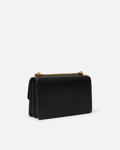 Borsa Pinko Nero Gold da Donna love one classic dc vitello seta