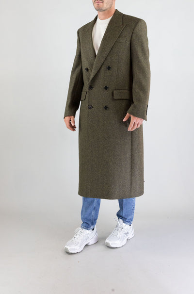 Cappotto Sunflower Green da Uomo db coat herringbone