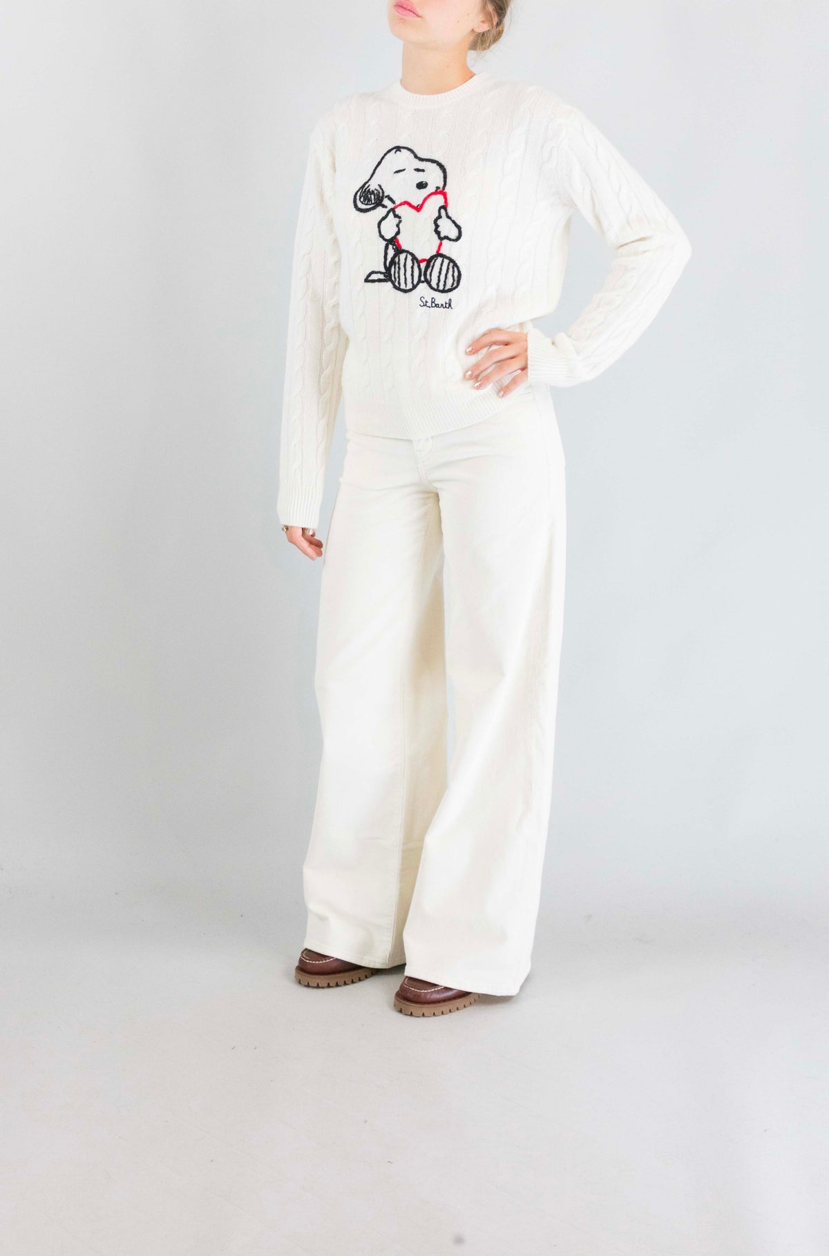 Maglia Mc2 Saint Barth Snoopy Outline da Donna new queen braid