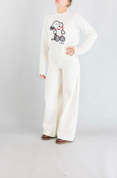 Maglia Mc2 Saint Barth Snoopy Outline da Donna new queen braid
