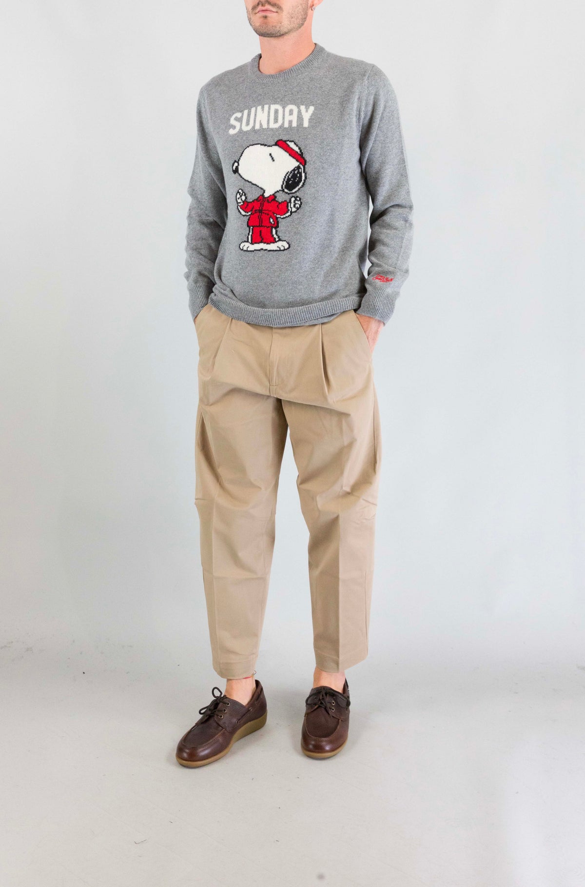 Maglia Mc2 Saint Barth Snoopy Sunday da Uomo heron