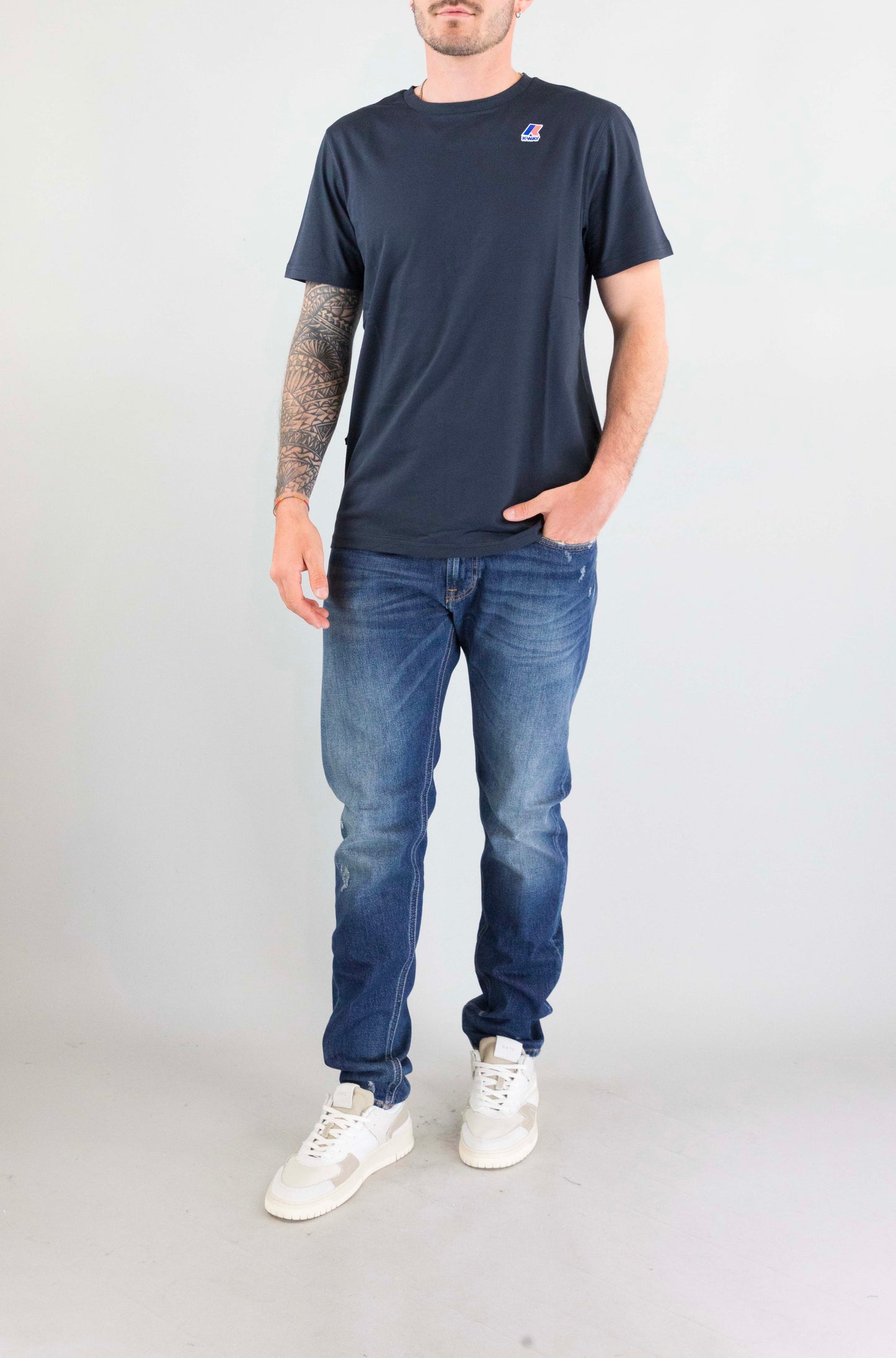 T-Shirt Kway K89 Blue Depth da Uomo k7142kw leonide