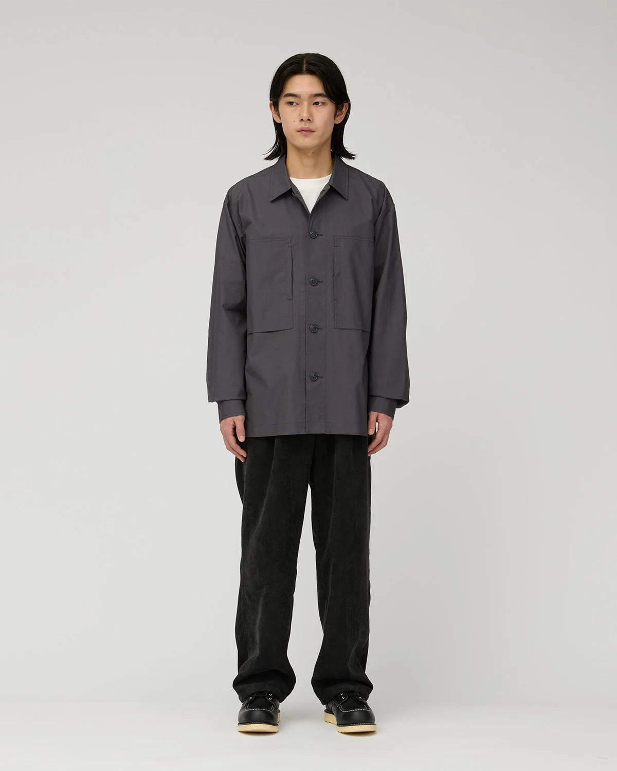 Camicia Snow Peak Charcoal da Uomo cotton ripstop