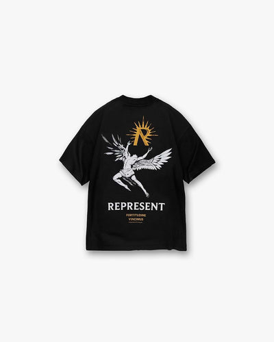 T-Shirt Represent Jet Black da Uomo mlm467 01