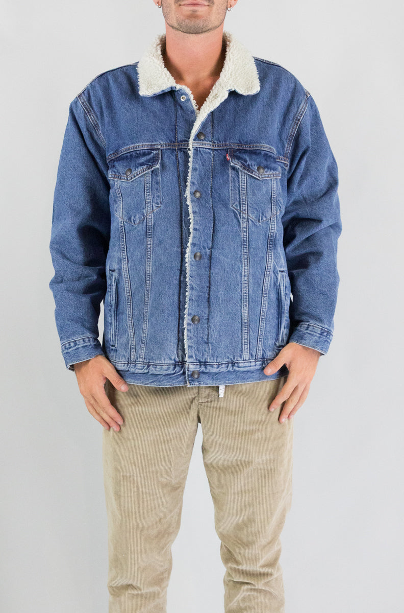 Giubbotto Levis  Denim da Uomo a578400440 relaxed fit sherpa trkr