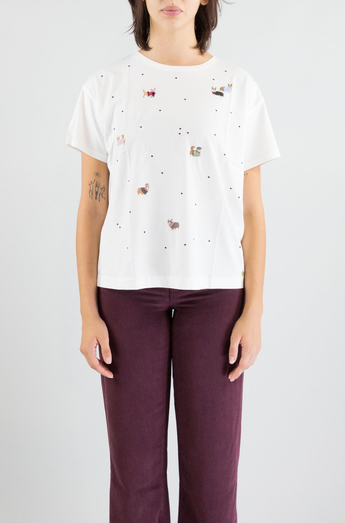 T-Shirt Des Petits Hauts Ecru da Donna fanelie