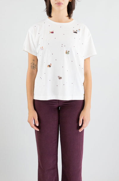 T-Shirt Des Petits Hauts Ecru da Donna fanelie