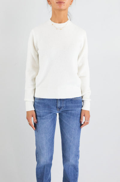 Maglia Mc2 Saint Barth Off White da Donna sorbonne alpaca