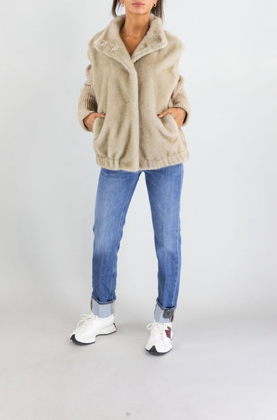 Giubbotto Mc2 Saint Barth 12m Kaki da Donna mael fur