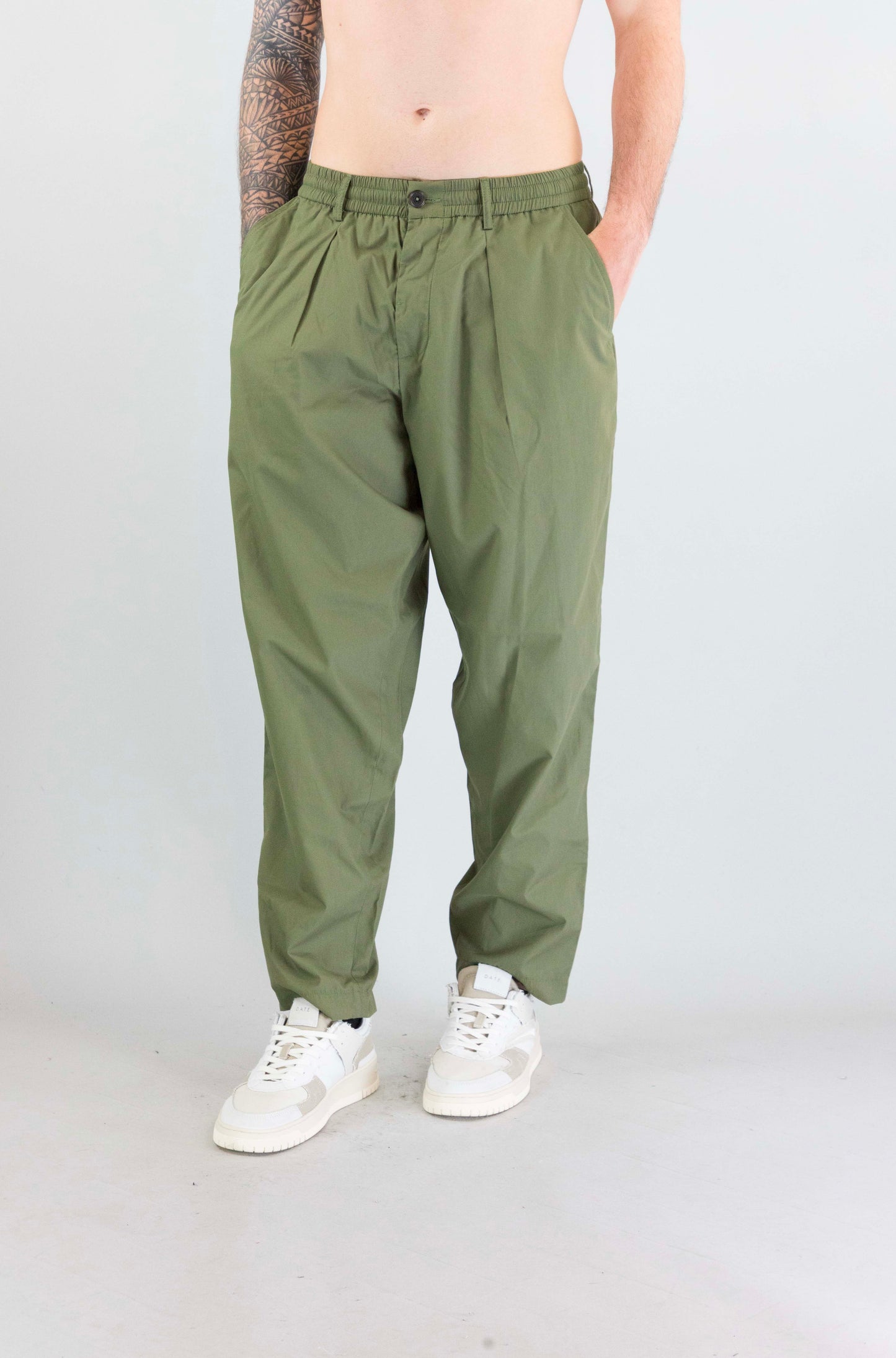 Pantalone Universal Work Olive da Uomo 34143 poly tech pleated track