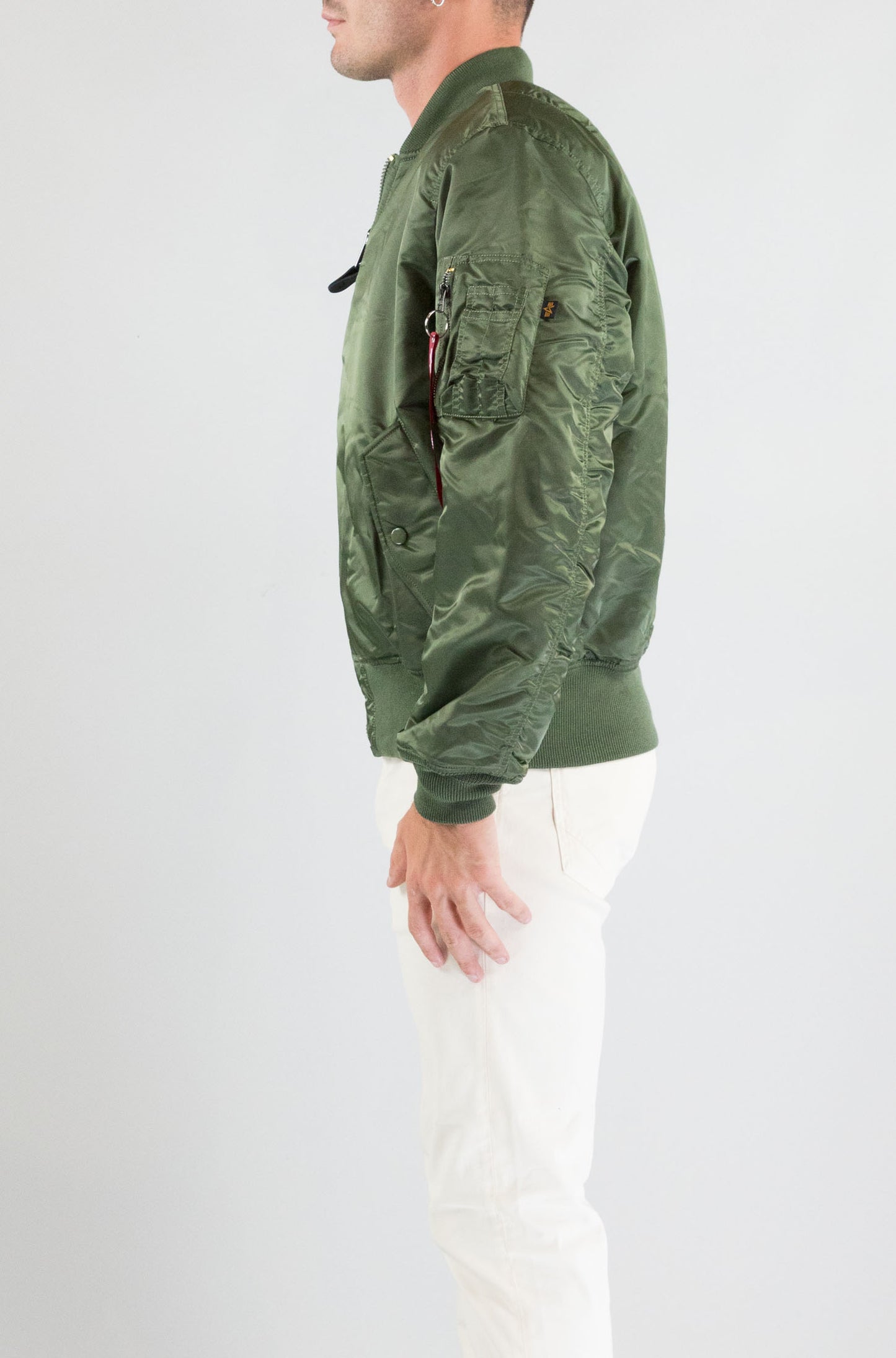 Giubbotto Alpha Industries Sage Green da Uomo f100101 ma-1 heritage