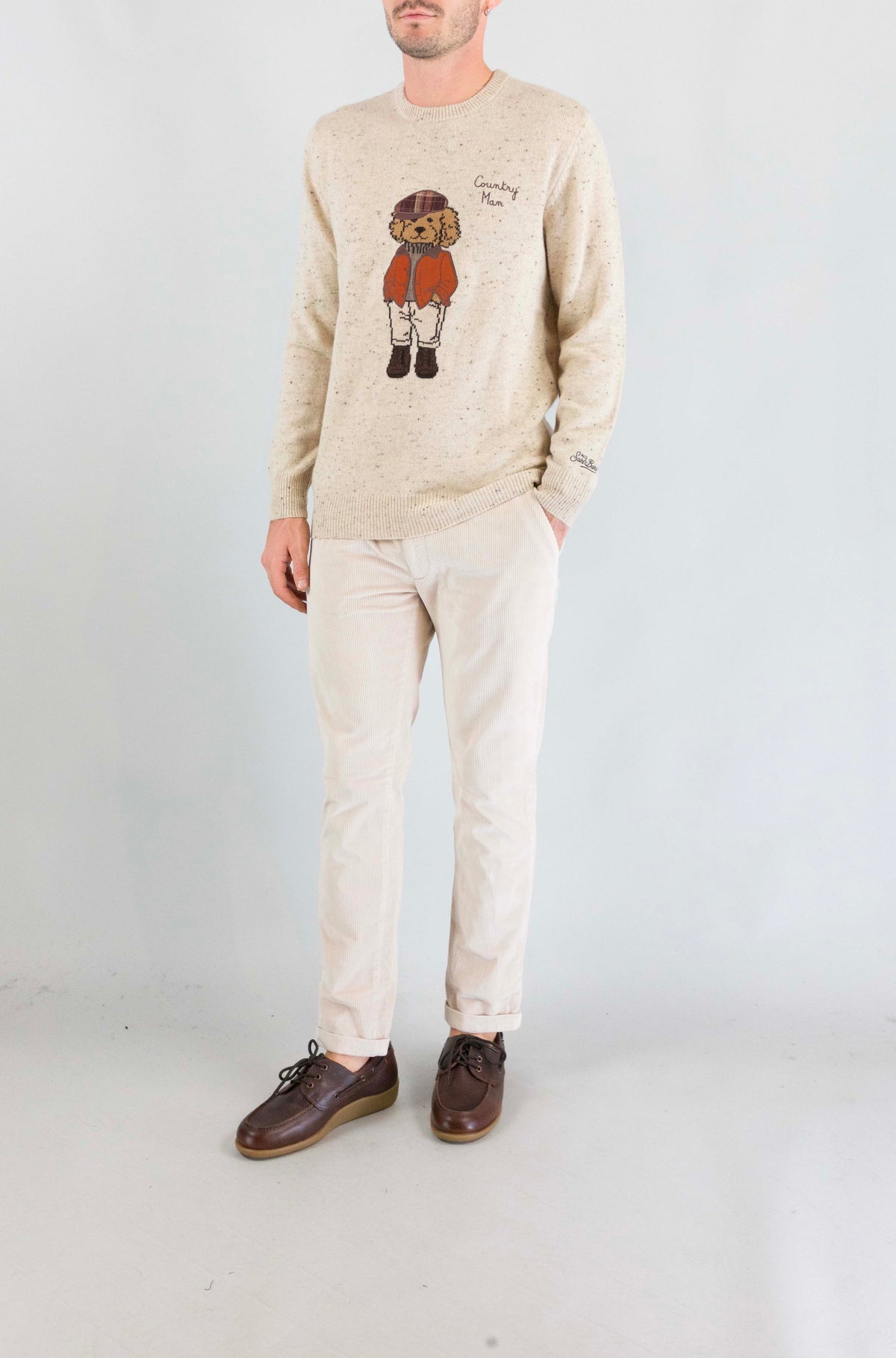 Maglia Mc2 Saint Barth Country Poodle da Uomo heron donegal
