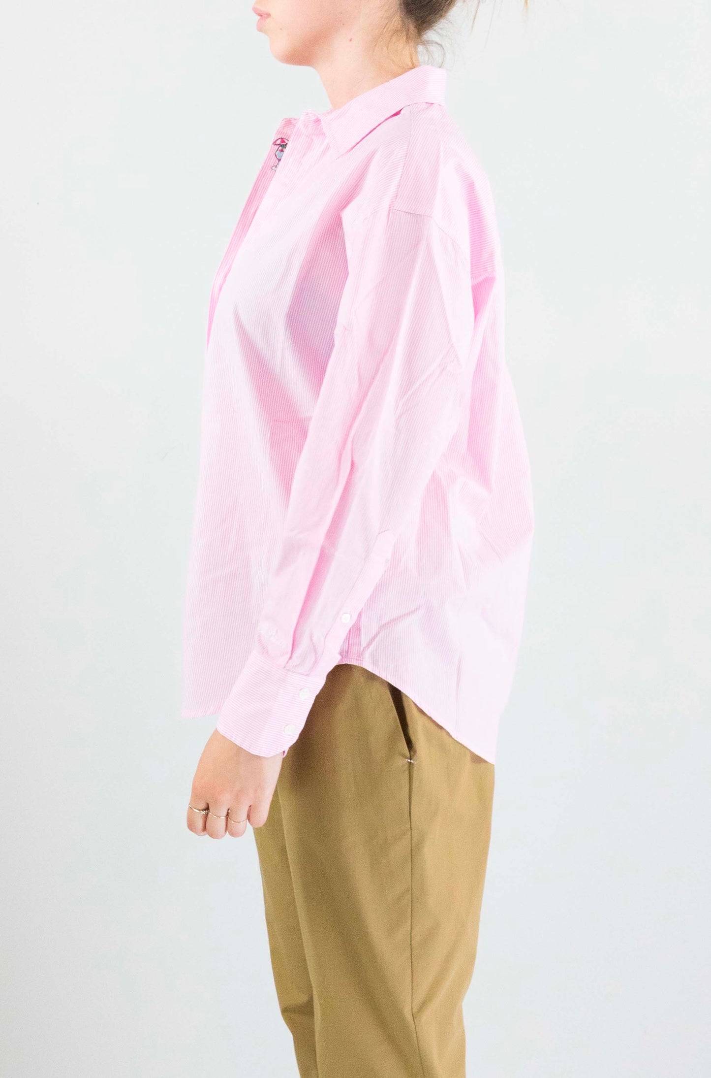 Camicia Mc2 Saint Barth Cotton Stripes Micro Apres 21 da Donna cristal