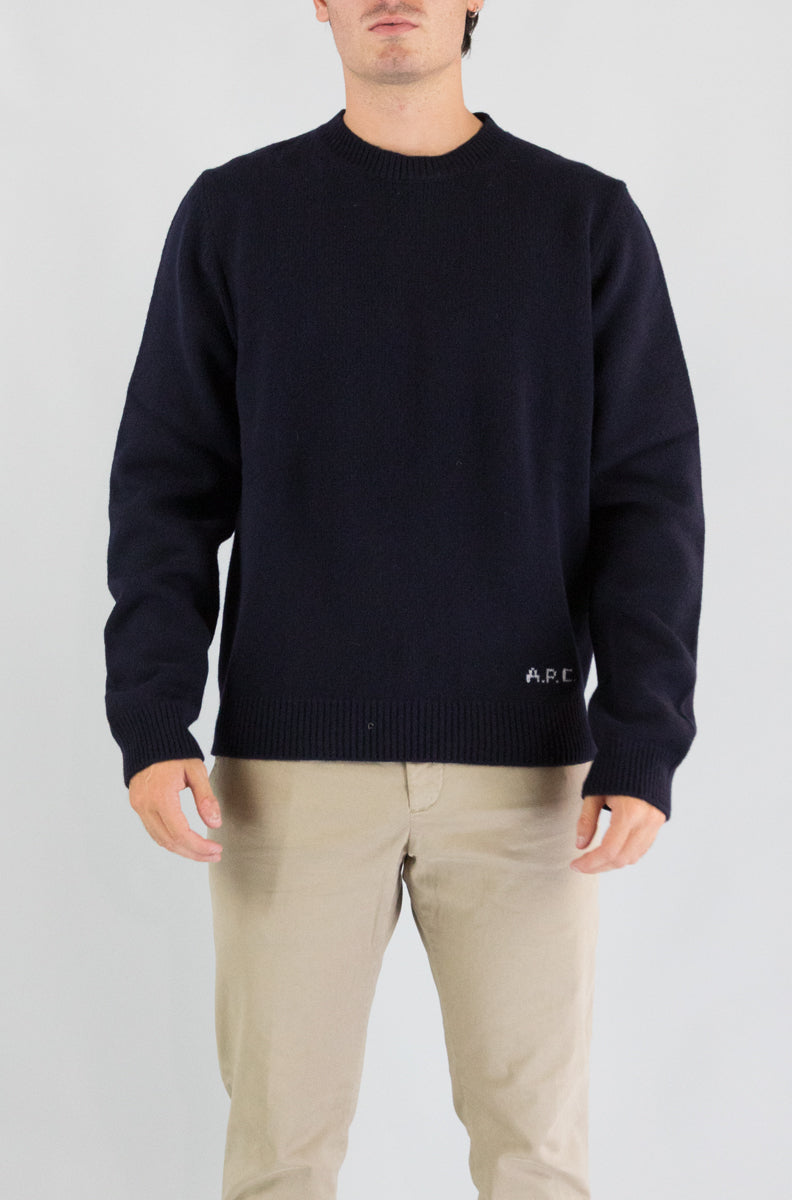 Maglia Apc Dark Navy da Uomo woasw h22020 cardigan kevin