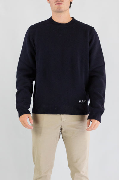 Maglia Apc Dark Navy da Uomo woasw h22020 cardigan kevin