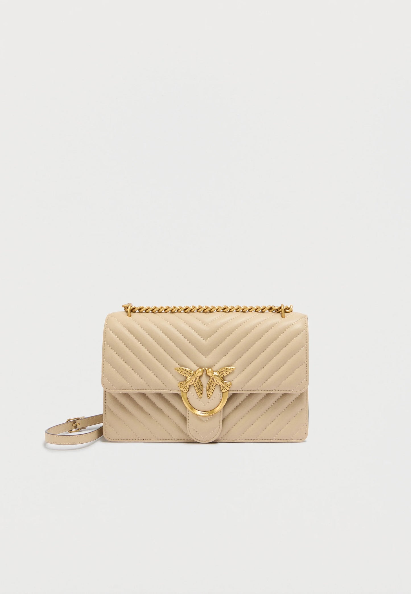 Borsa Pinko Beige C50q da Donna love one classic nappa chevron 100941a0gk