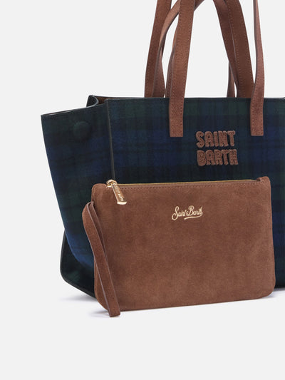 Borsa Mc2 Saint Barth large 659 Tartan Suede da Donna jour