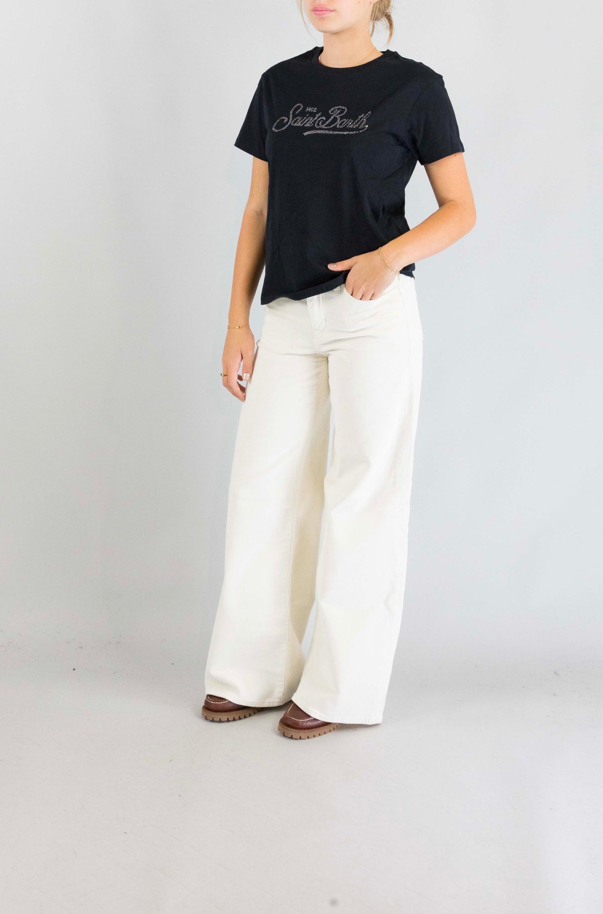 T-Shirt Mc2 Saint Barth Strass da Donna emilie w