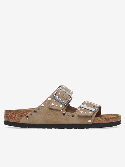Scarpa Birkenstock Taupe da Donna 1029390 arizona rivet suede lather