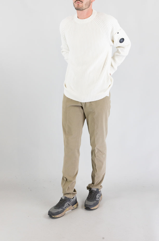 Maglia Cp Company Gauze White da Uomo 21cmkn049a 005558g