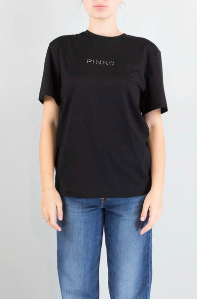 T-Shirt Pinko Nero da Donna strepitoso a33s