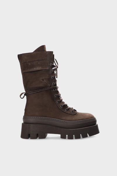 Scarpa Copenhagen Studios Chocolate da Donna lace up boot cph691 nabuck