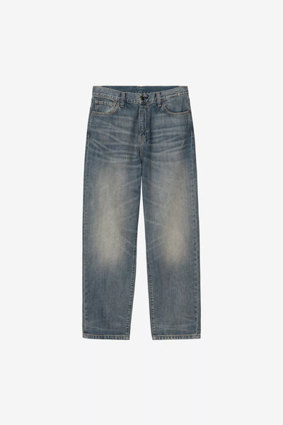 Pantalone Carhartt Wip Blue Worn Used da Uomo i036728 aaron