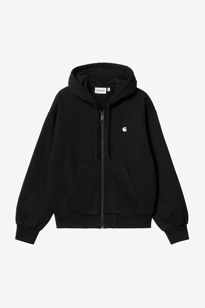 Felpa Carhartt Wip Black Silver da Donna i032642 hooded casey