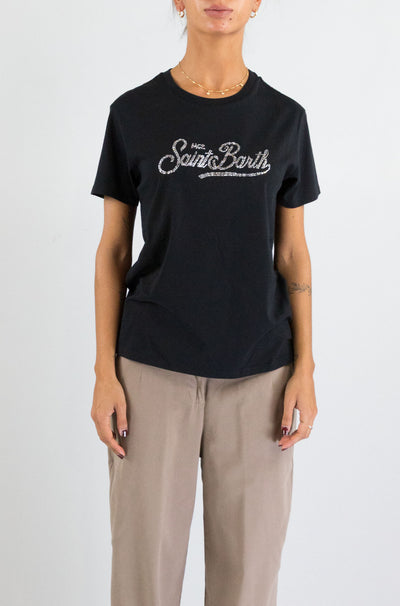 T-Shirt Mc2 Saint Barth 00 Strass da Donna emilie w 01086i