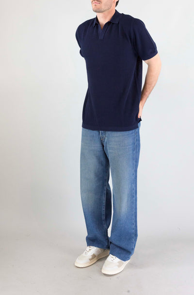 Polo Mc2 Saint Barth Blue Navy da Uomo sloan mesh